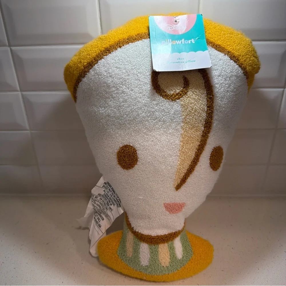 Pillowfort Disney Princess Belle Chip the Teacup Accent Decorative Pillow New